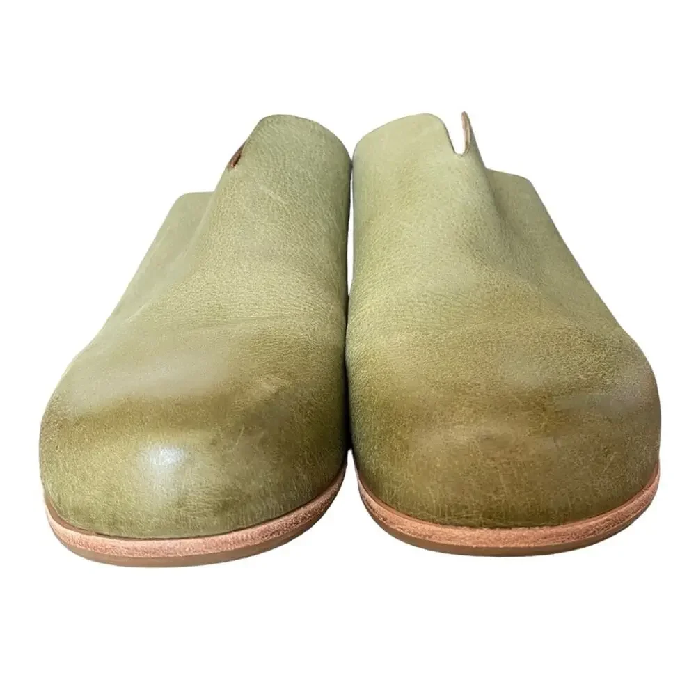 Kork-Ease Para Green Nubuck Leather Clog Mules size 10 - Picture 2 of 11